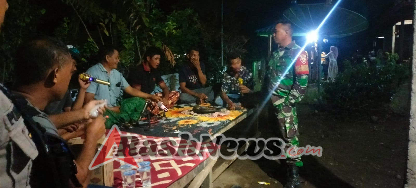 Antisipasi Kriminalitas, Koramil 1607-07/Lunyuk Sisir Titik Rawan Malam Har