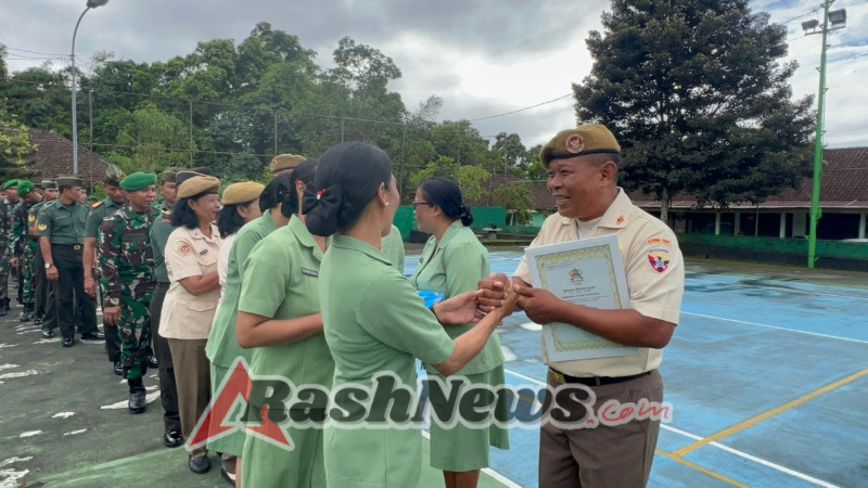 Kodim 1626/Bangli Selenggarakan Korps Raport Purna Tugas sebagai Bentuk Penghargaan Pengabdian