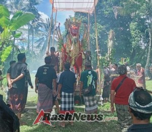 Pengamanan Humanis Babinsa Tegallalang Dukung Kelancaran Upacara Adat Ngaben
