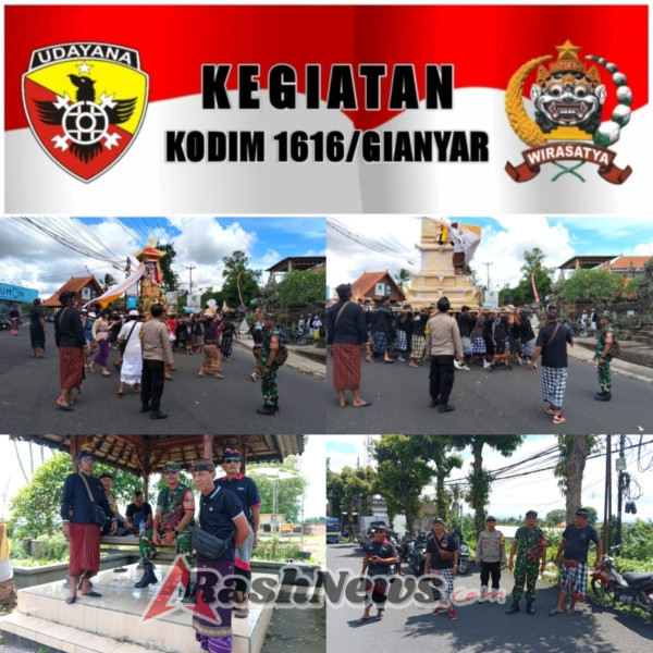 Pengamanan Humanis Babinsa Desa Sidan Dukung Kelancaran Prosesi Ngaben