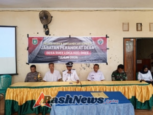 ‎ ‎Pendampingan Koramil 1607-09/Utan Perkuat Pelantikan Perangkat Desa Rhee Loka ‎