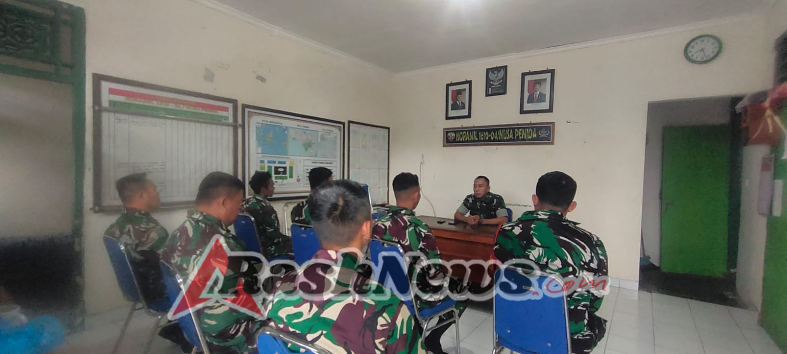 Optimalkan Tupoksi Dan Perkuat Soliditas, Danramil Nusa Penida Gelar Jam Komandan