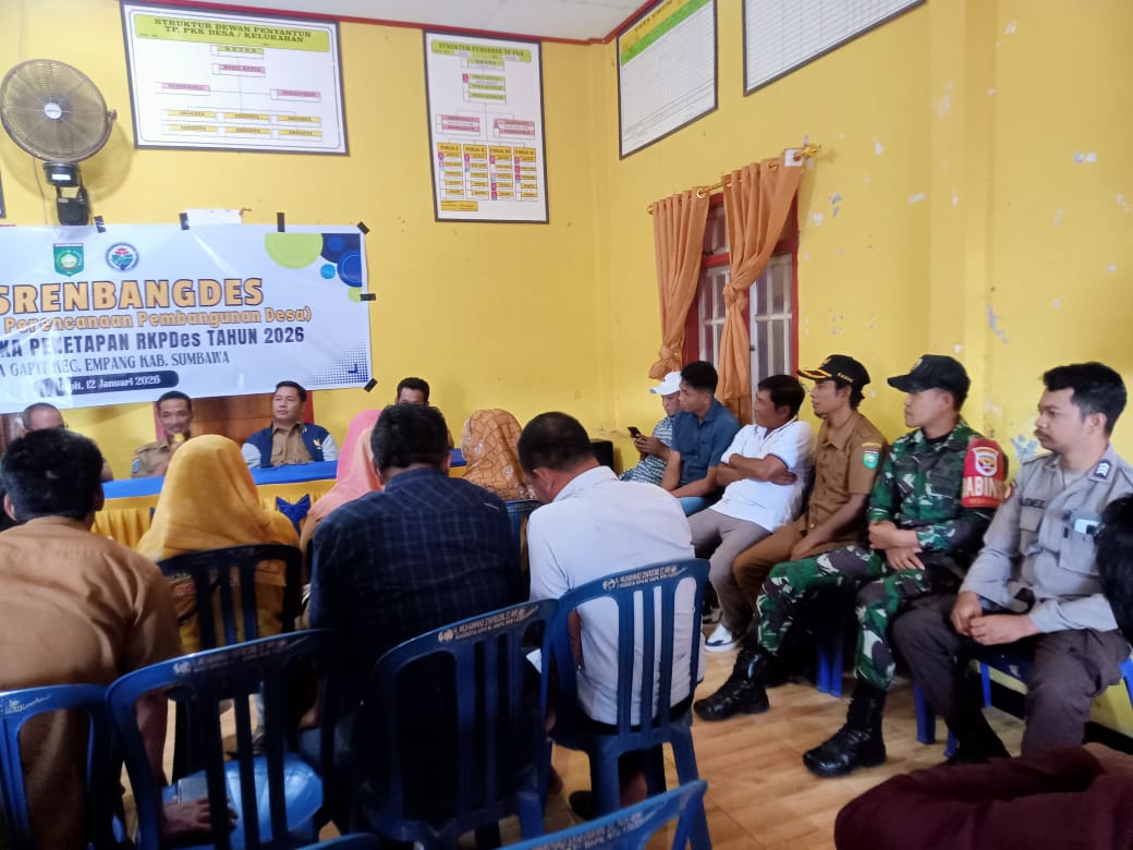 Musrenbangdes Desa Gapit 2026, Babinsa Imbau Jaga Kondusivitas Wilayah