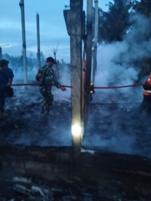 Tangani Kebakarabn Kandang Ayam, Babinsa Timuhun Ungkap Ribuan Ayam UMur 2 MInggu Hangus Terbakar