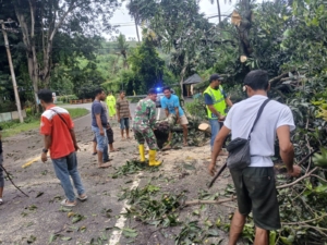 ‎Sinergi Babinsa dan Warga Desa Luk Atasi Dampak Hujan Deras dan Angin Kencang
