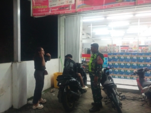 Koramil 1607-06/Lape Lopok Gelar Patroli Malam, Langkah Preventif Cegah Kriminalitas