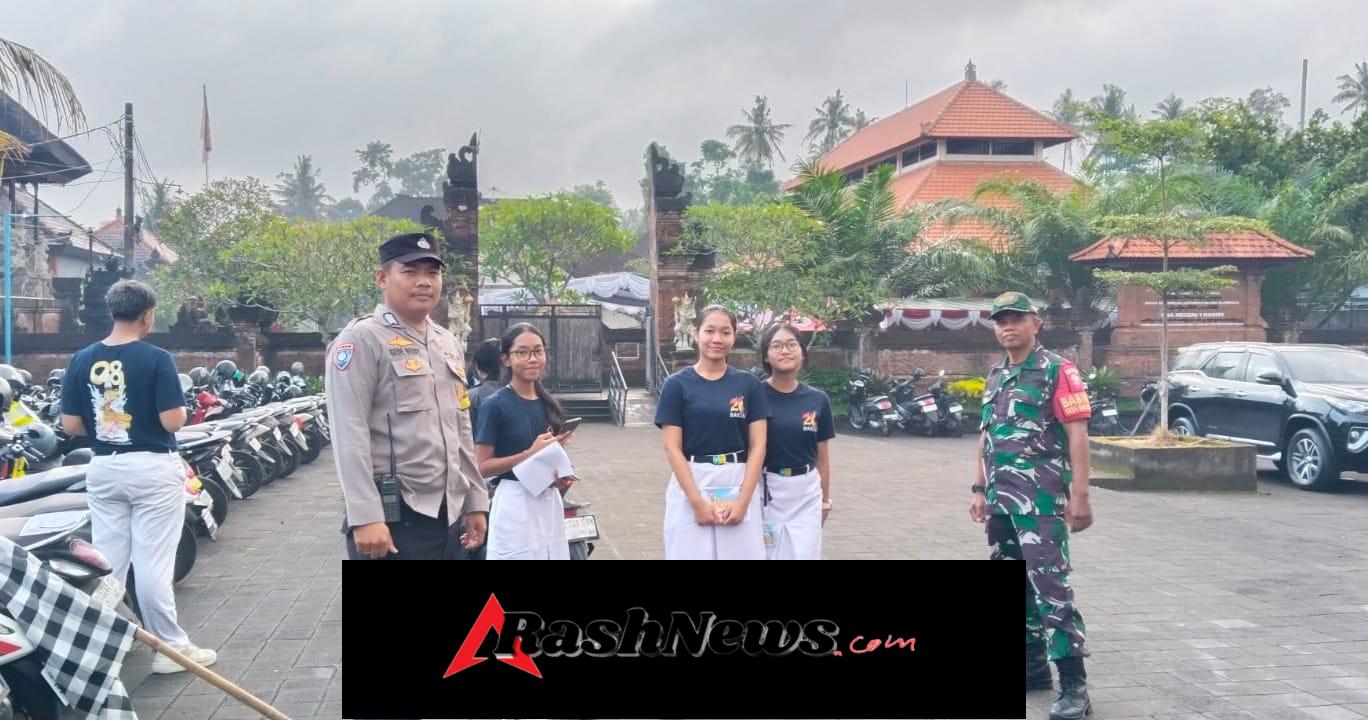 Babinsa Desa Banjar Anyar Pastikan Keamanan Jalan Santai HUT ke-28 SMAN 1 Kediri