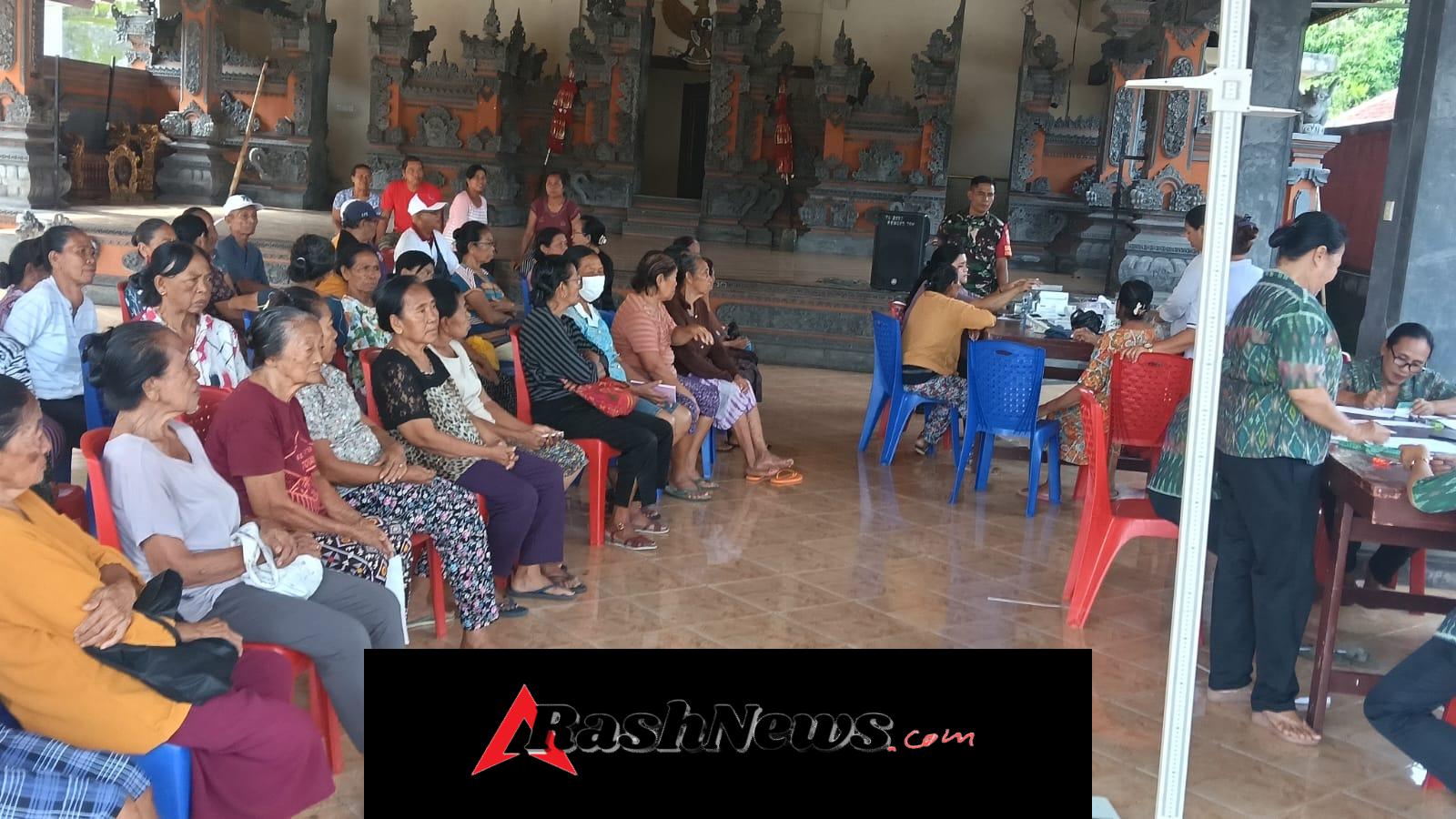 Optimalkan Layanan Kesehatan Lansia, Babinsa Desa Tangguwisia Monitoring Pemeriksaan Rutin di Wantilan