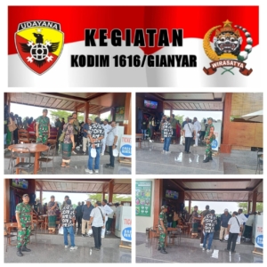 Dukung Pariwisata Gianyar, Babinsa Sidan Laksanakan Pemantauan di Bali Swing