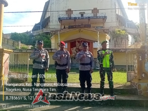 Pengamanan Ketat Misa Tahun Baru 2026, Babinsa Hadir Jaga Kenyamanan Umat