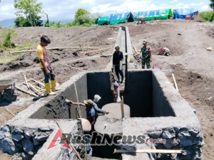 Koramil 1614-05/Pekat Perkuat Pengawasan Proyek Infrastruktur Desa