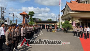 Awal Tahun 70 Personel Polres Badung Naik Pangkat