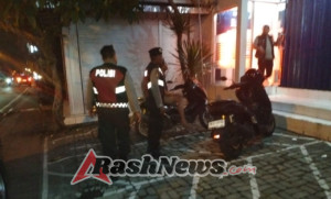 Patroli Preventif Malam Minggu, Samapta Polsek Abiansemal Sambangi Kawasan Perbankan BRI