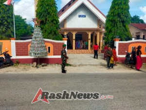 Ibadah Minggu di Gereja Efata Lekioen Berlangsung Aman Berkat Monitoring TNI