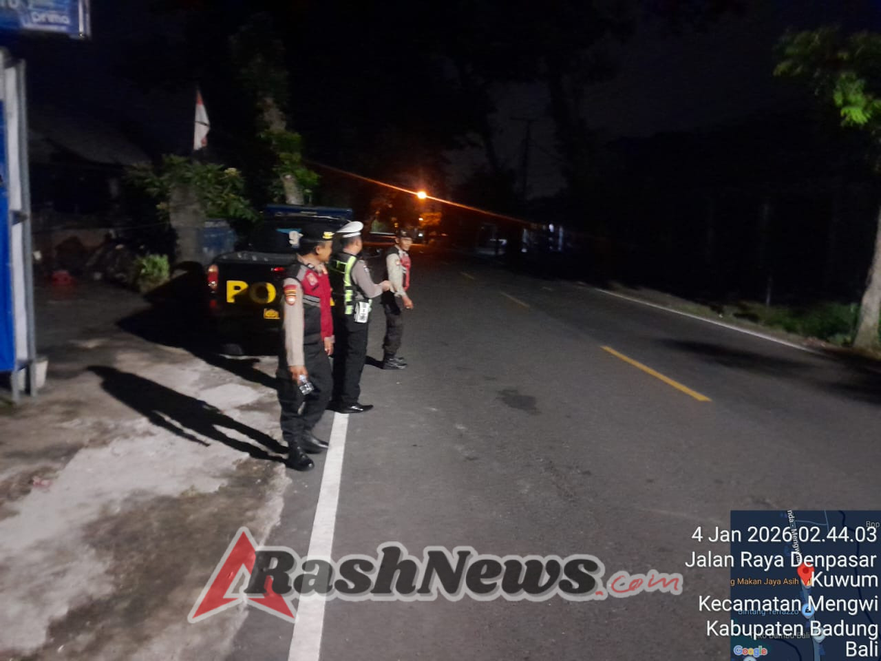 Atensi Malam Minggu, Polsek Mengwi Susuri Jalur Balapan Liar