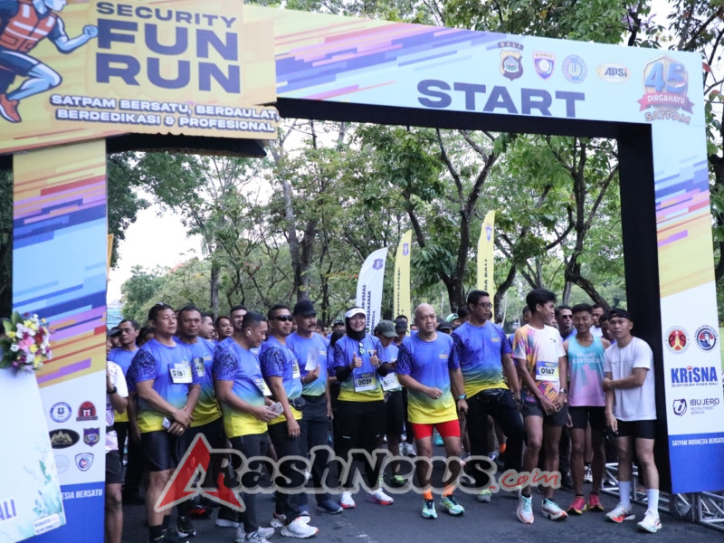 Meriahkan HUT ke-45 Satpam, Dirbinmas Polda Bali Buka Security Fun Run
