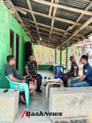 Komsos Babinsa Batutua, Warga Desa Temas Diingatkan Jaga Keselamatan dan Gotong Royong