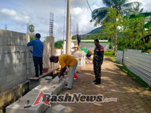 Babinsa Koramil Jereweh Pantau Pembangunan Koperasi Merah Putih di Dasan Anyar