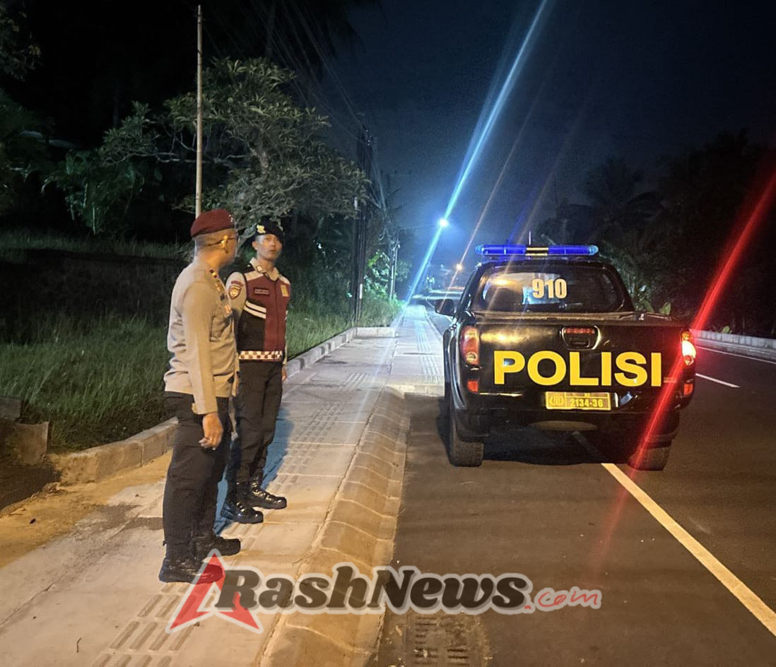 Antisipasi Gangguan Kamtibmas, Polsek Mengwi Laksanakan Blue Light Patrol Secara Intensif