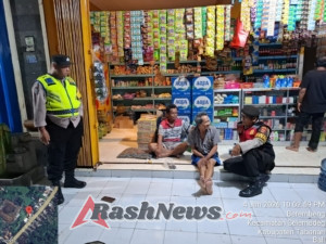 Cegah Pencurian 3C, Polsek Selemadeg Gelar Patroli Blue Light malam hari