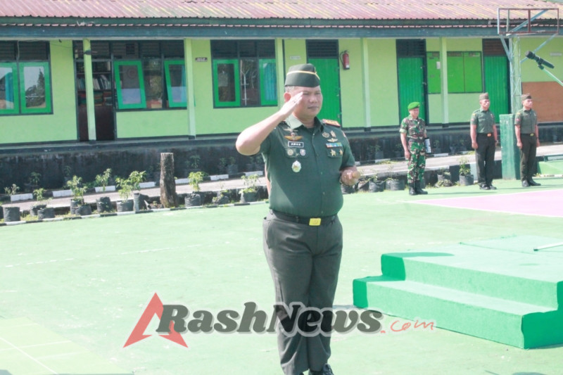 Purnawirawan Dilepas, Prajurit Baru Disambut dalam Korps Raport Kodim 1612/Manggarai