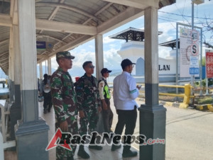 Koramil 1628-04/Poto Tano Intensifkan PAM di Pelabuhan Penyeberangan