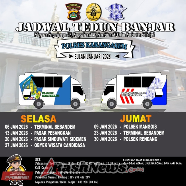 Masyarakat Karangasem  Wajib Tahu, Mobil Samsat Keliling dan SIM Keliling Bisa Berikan Kemudahan, Simak Jadwalnya 