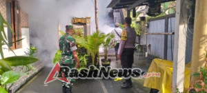 Bhabinkamtibmas dan Babinsa Atensi Kegiatan Fogging di Desa Belega