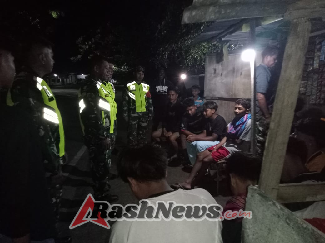 Babinsa Serma Rizaludin Pimpin Patroli Malam Perkuat Keamanan Wilayah Kota Bima