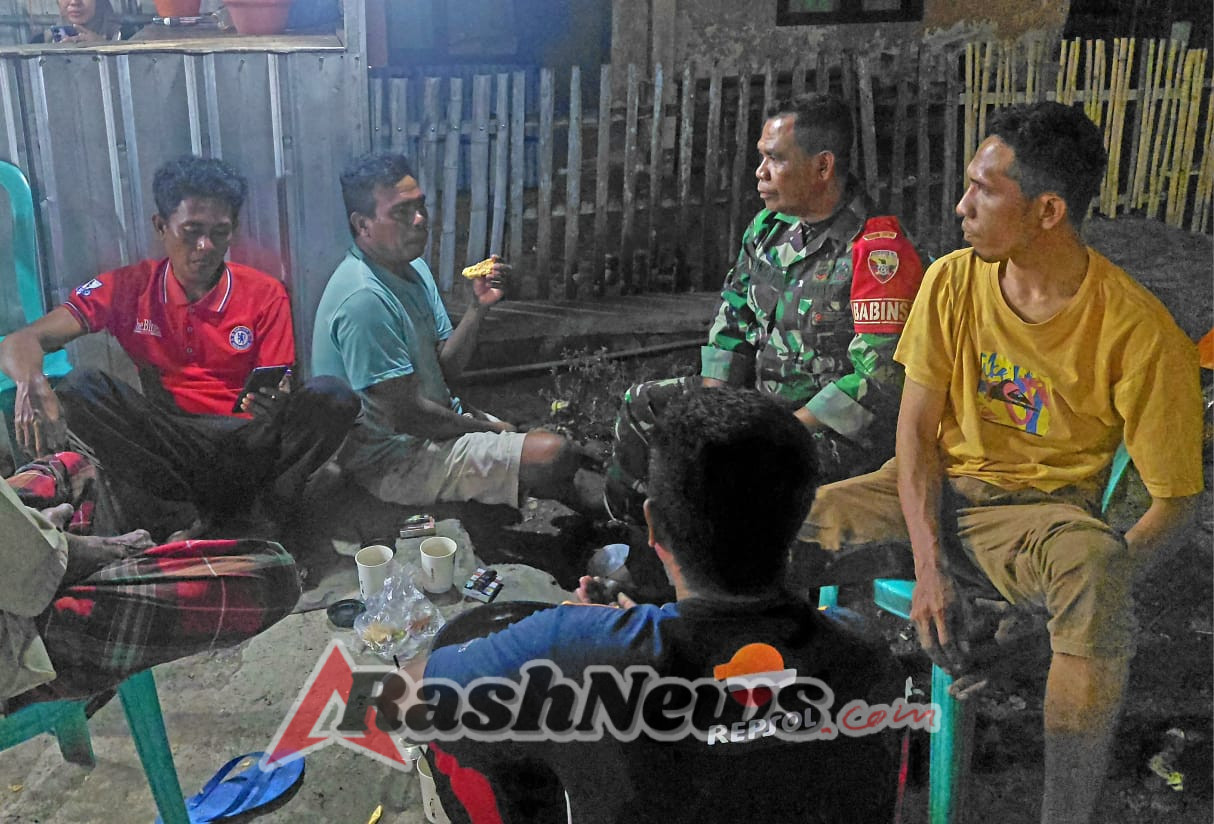 Patroli Malam Babinsa Koramil Hu’u Berjalan Aman dan Kondusif