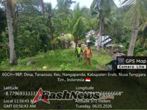 Perkuat Kamtibmas dan Pembangunan Desa, Babinsa Kodim 1602/Ende Cek Lahan KDKMP