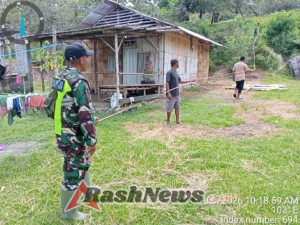 Menuju Pembangunan Koperasi Merah Putih, Babinsa Ramil Detusoko Lakukan Pengecekan Lahan