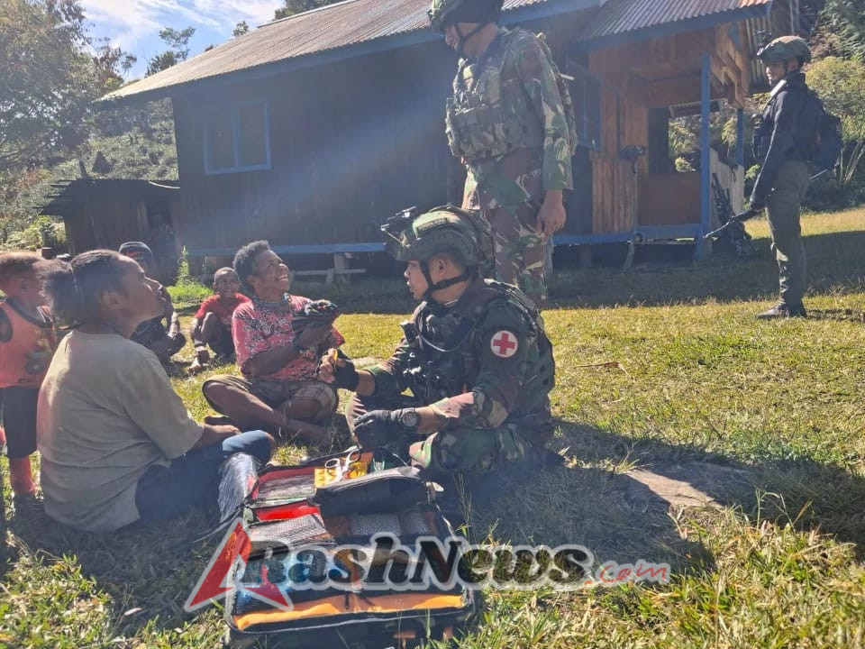 Free Medical Care Satgas Yonif 743/PSY, Langkah Nyata Jaga Sehat Masyarakat Pedalaman Papua