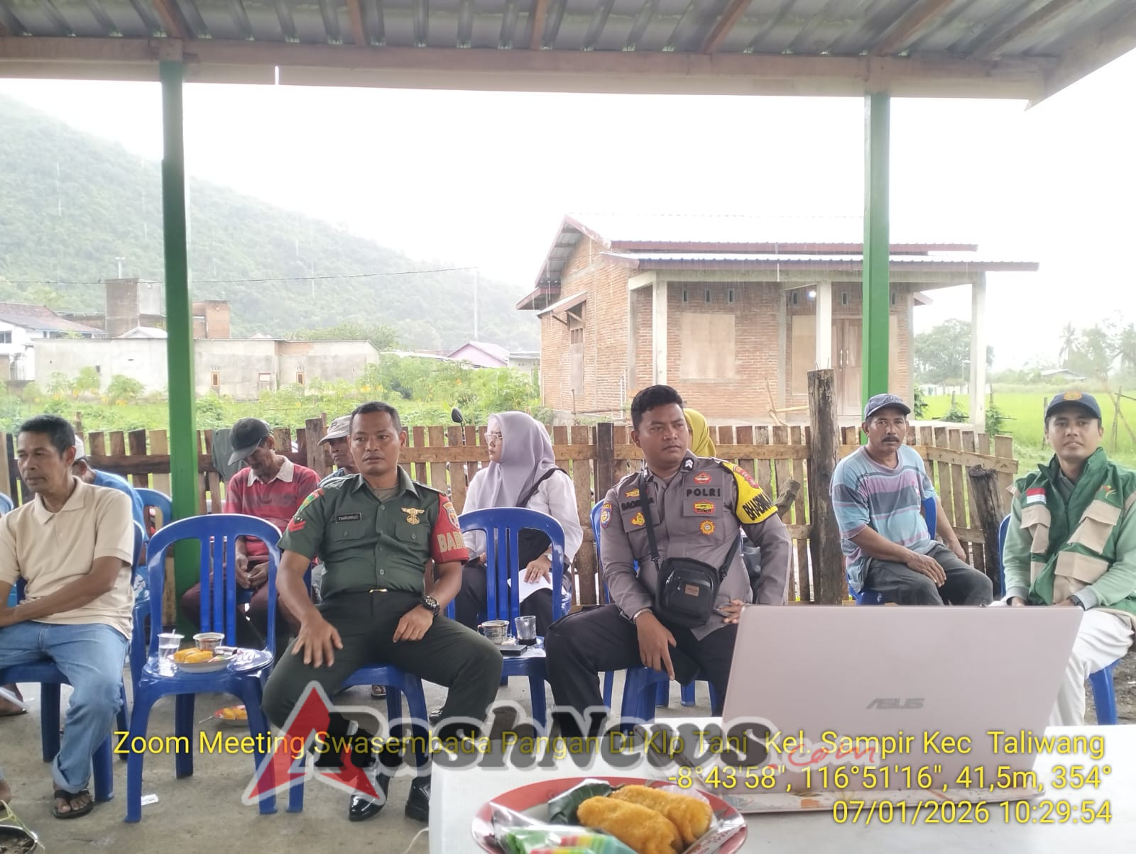 Perkuat Pembangunan Pertanian, Babinsa Kelurahan Sampir Ikuti Zoom Swasembada Pangan