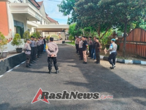 Laksanakan Tugas Piket Mako, Sat Lantas Polres Karangasem Ikuti Serah Terima Tugas Jaga