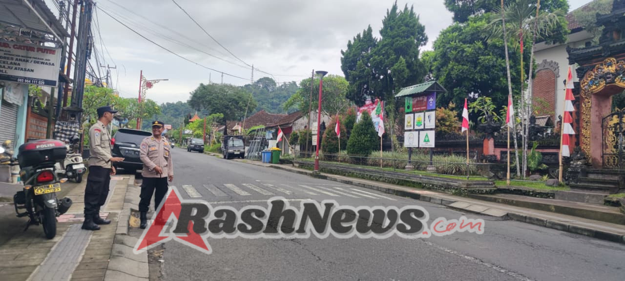 Hadir Sejak Pagi, Personel Polres Bangli Wujudkan Lalu Lintas Aman dan Lancar