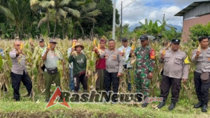 Panen Raya Jagung Serentak Kuartal I Tahun 2026, Polsek Baturiti Wujudkan Dukungan Terhadap Swasembada Pangan