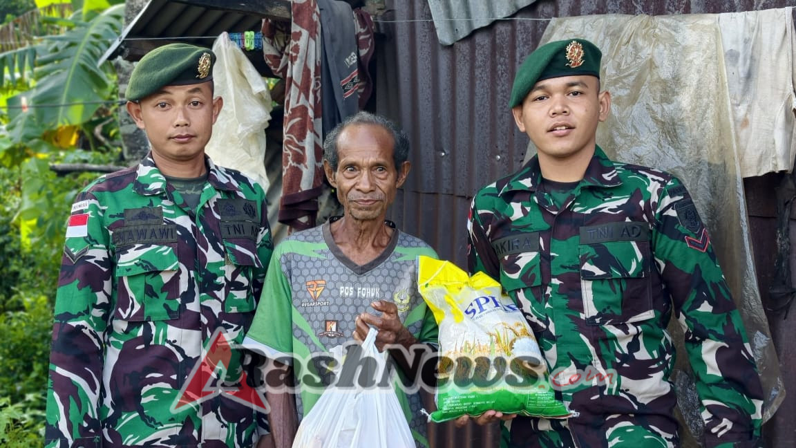 Satgas Pamtas Yonarmed 12 Kostrad Hadirkan Kepedulian bagi Lansia di Lamaknen Selatan
