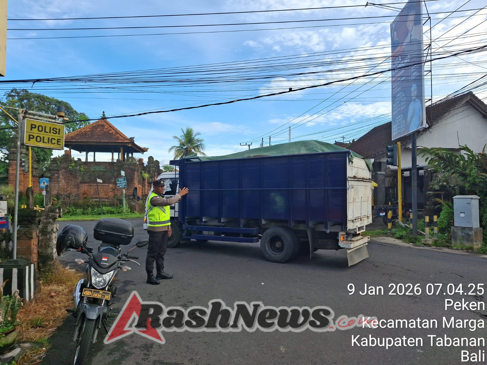Polsek Marga Gelar Personil Strong Point Pagi Sepanjang Jalan Wisnu Marga