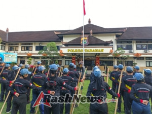 Wakapolres Tabanan Lepas Pramuka Saka Bhayangkara Napak Tilas Menuju Taman Pujaan Bangsa Margarana