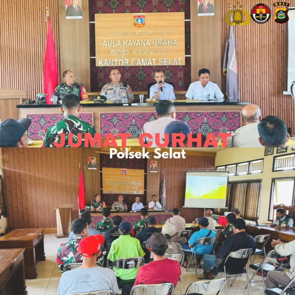 Waka Polsek Selat Laksanakan Kegiatan Jumat Curhat dengan Tokoh Masyarakat Desa Duda