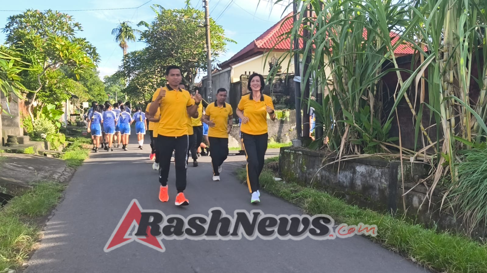 Polsek Blahbatuh Dukung Program Bersinar Polres Gianyar Melalui Olahraga Bersama Personel