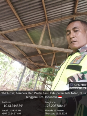 Babinsa Pantai Baru Kawal Tahapan Pembangunan KDKMP di Tesabela