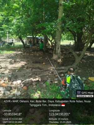 Pematangan Lahan Koperasi Merah Putih Desa Fuafuni Rampung, Babinsa Pastikan Situasi Kondusif