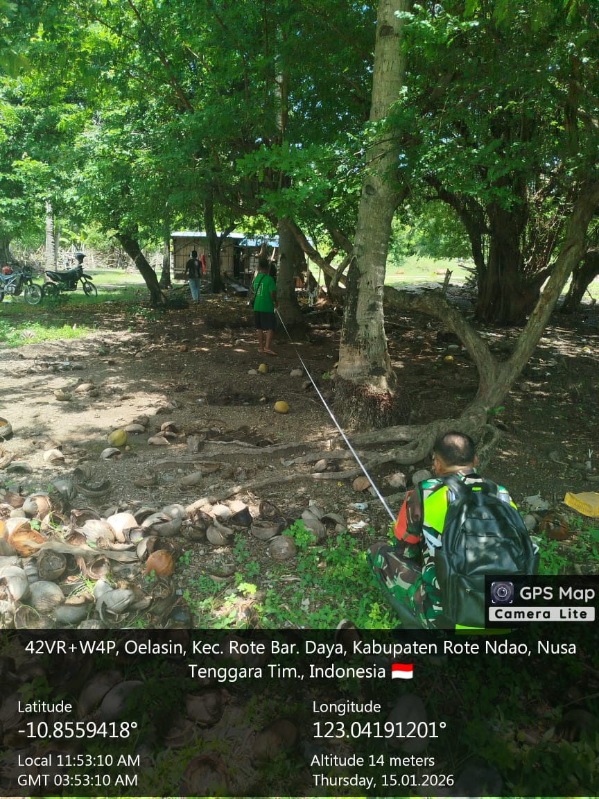 Pematangan Lahan Koperasi Merah Putih Desa Fuafuni Rampung, Babinsa Pastikan Situasi Kondusif