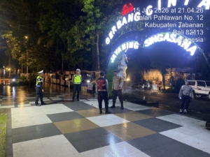 Blue Light Patrol Malam Hari, Polres Tabanan Jaga Keamanan Tempat Keramaian