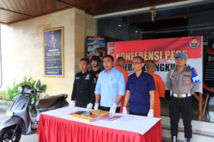 Satresnarkoba Polres Klungkung Gelar Press Release Pengungkapan Dua Kasus Narkotika.
