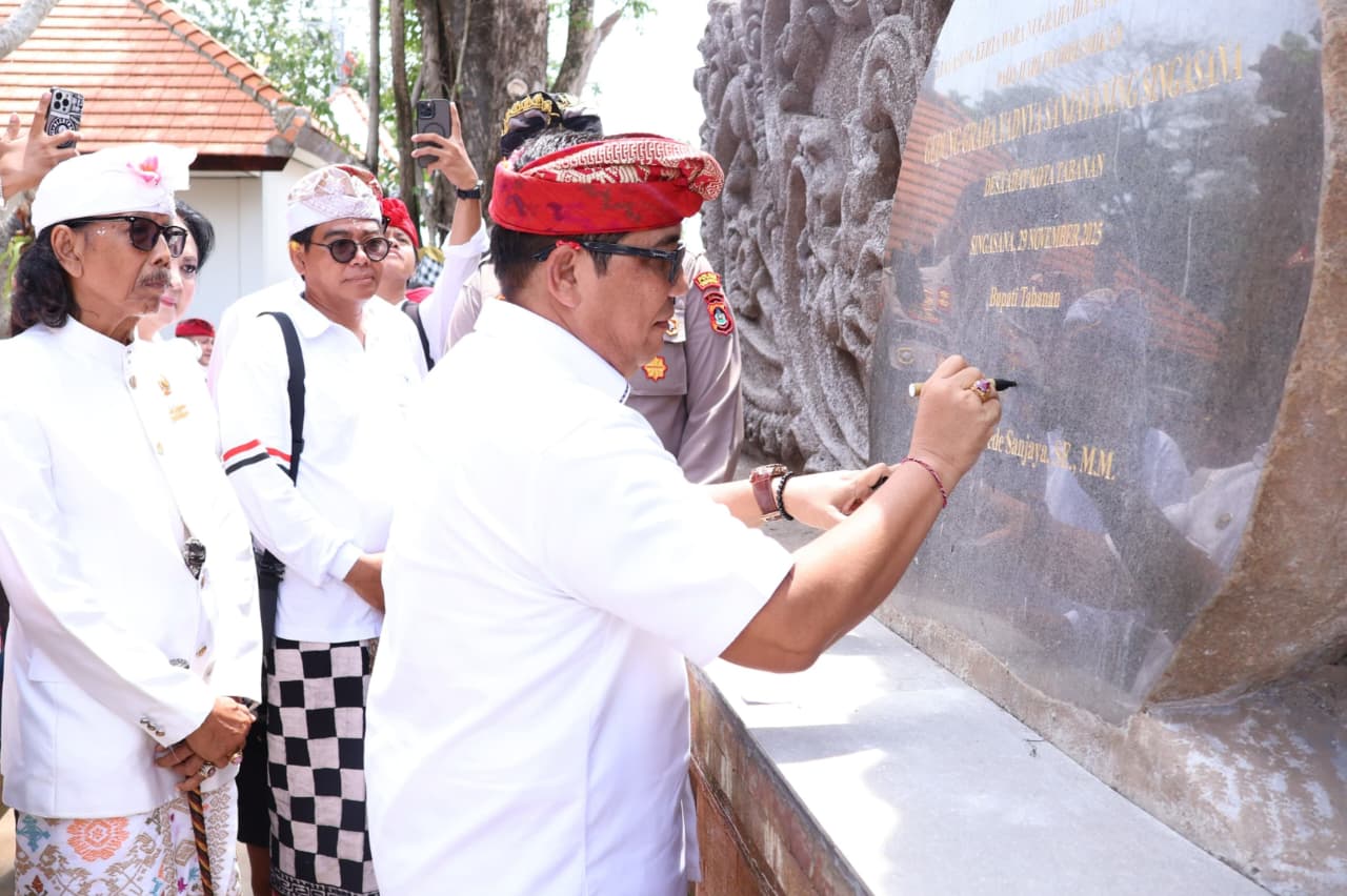 Bupati Sanjaya Resmikan Graha Yadnya Sanjayaning Singasana Desa Adat Kota Tabanan