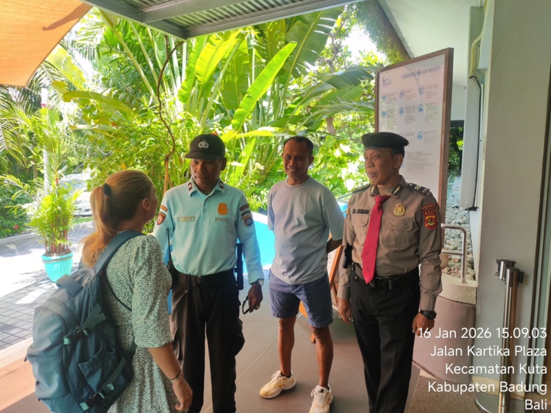 Unit Pam Wisata Polresta Denpasar Bersama Ditpamobvit Polda Bali Gelar Patroli di Kawasan Wisata Kuta
