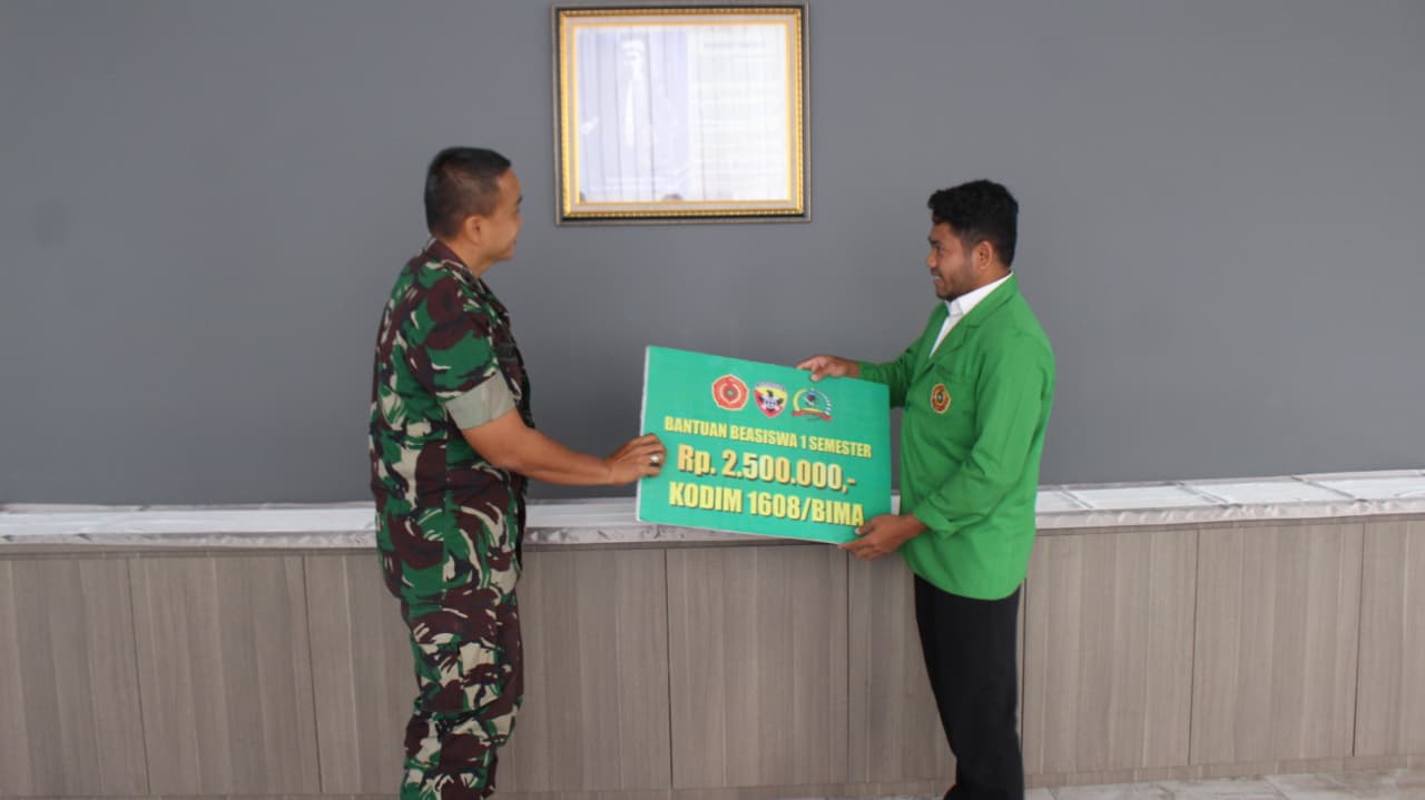 Dukungan Moril Dandim 1608/Bima untuk Mahasiswa Muhammadiyah Bima Melalui Beasiswa